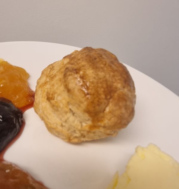 Scone on a plate